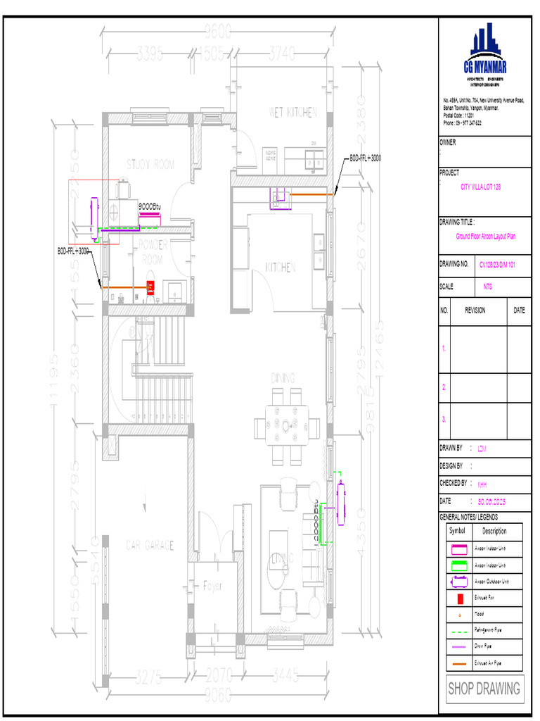 Air Conditioning Layout Plans for City Villa | PDF