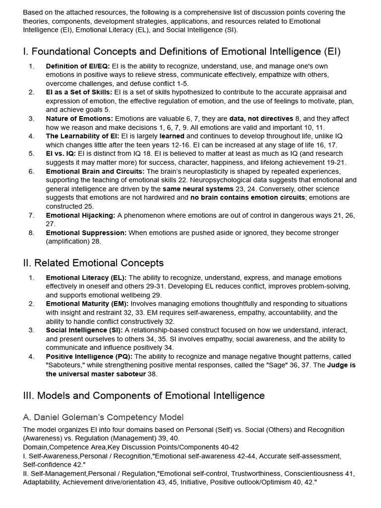 Comprehensive Guide to Emotional Intelligence | PDF | Emotional ...