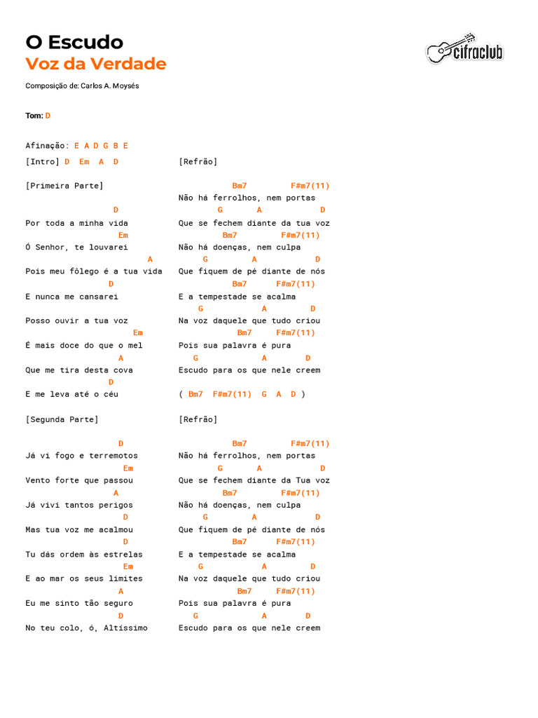 Letra da Música 