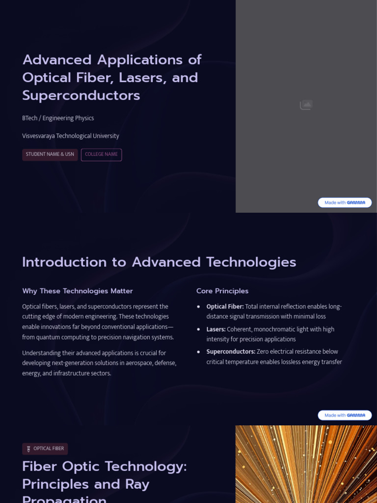 Advanced Applications of Optical Fiber Lasers and Superconductors | PDF ...