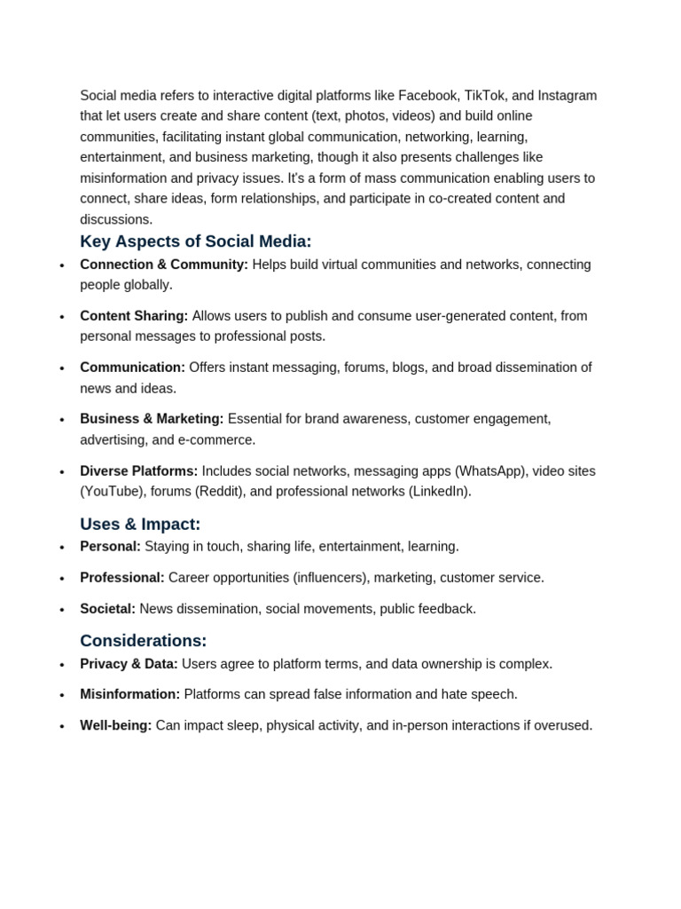 Understanding Social Media's Impact | PDF