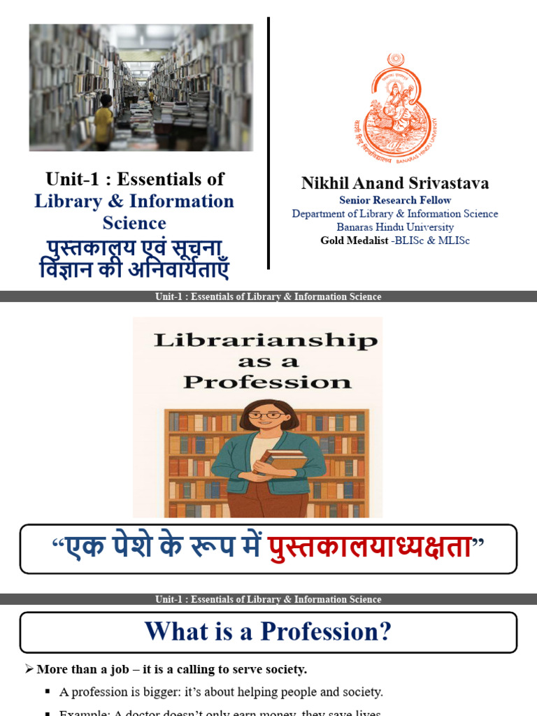 Library & Information Science Essentials | PDF | Librarian | Libraries