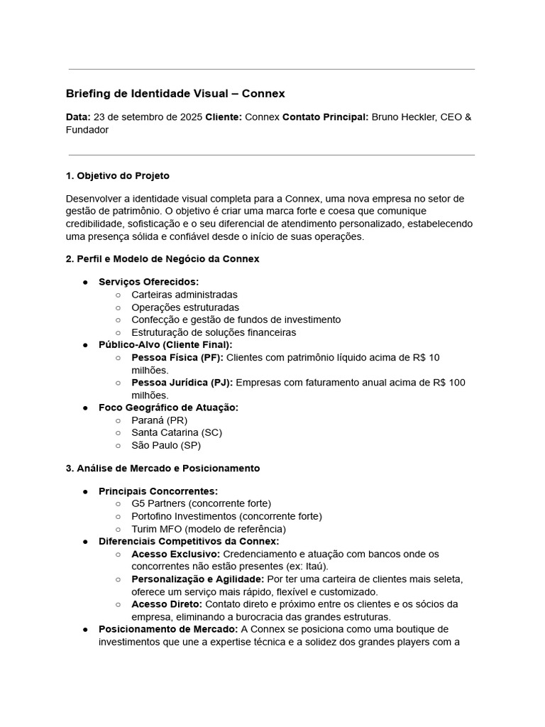 Identidade Visual da Connex: Estratégia e Diretrizes | PDF | Marca