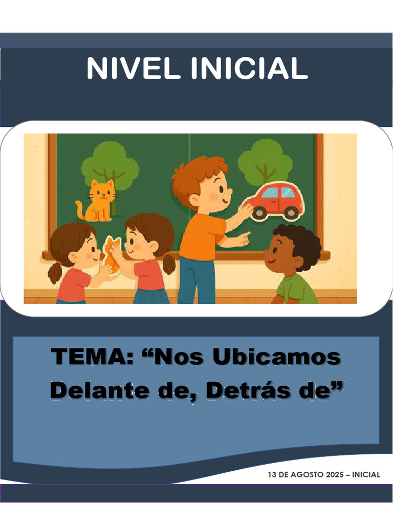 Ubicación Espacial: Delante y Detrás | PDF | Aprendizaje | Evaluación