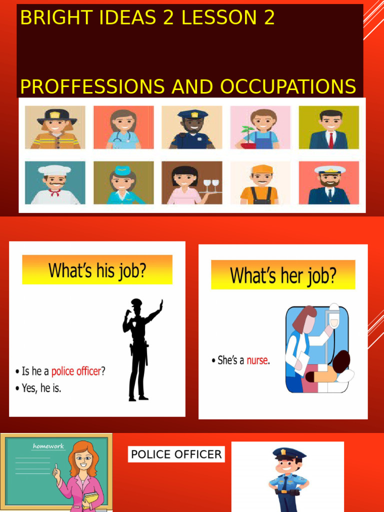 Professions and Occupations Lesson | PDF