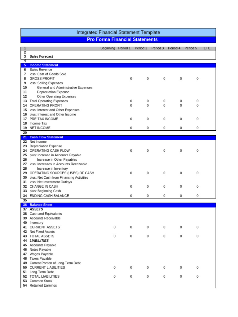 Free Blank Financial Statement | PDF | Expense | Equity (Finance)