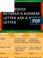 Differences Between A Business Leter and A Social Letter