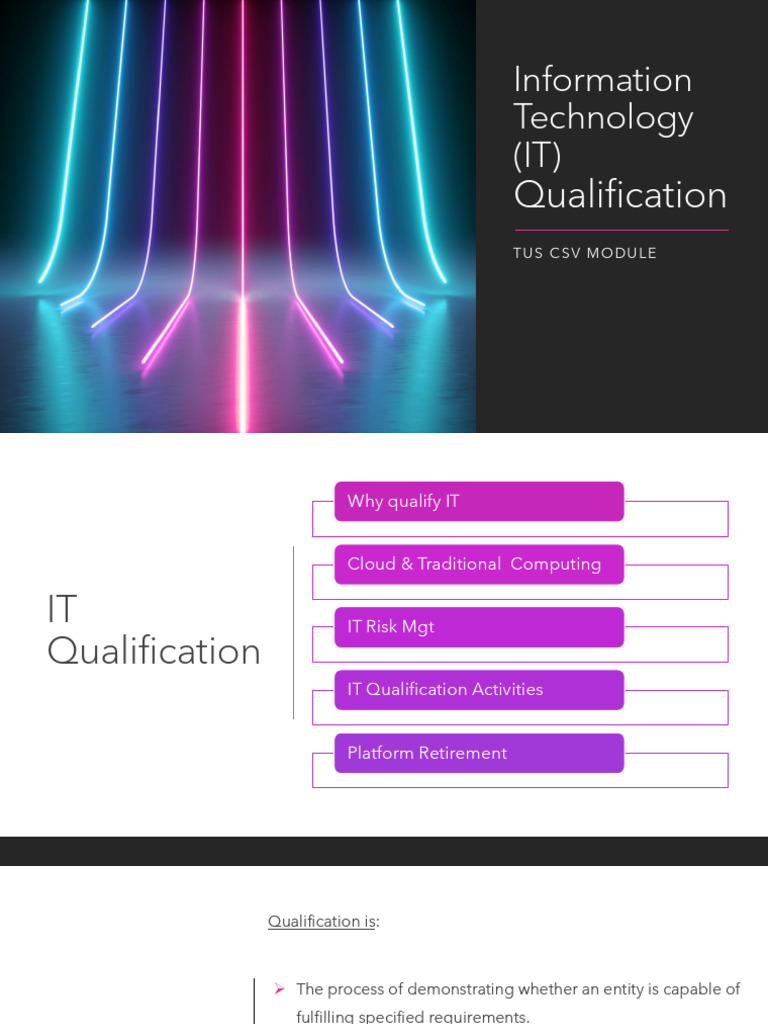 IT Qualification for Cloud and Traditional Systems | PDF | Cloud ...