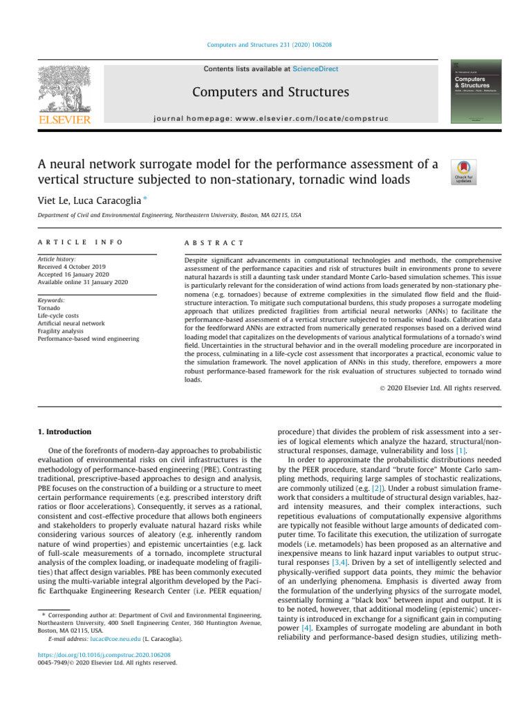 A Neural Network Surrogate Model for the Performance Assessment of a ...
