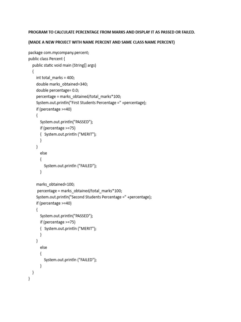 Java Programs for Basic Calculations | PDF | Computer Programming ...