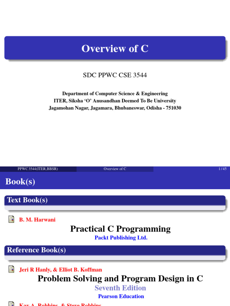 1_Overview_of_C | PDF | Data Type | Integer (Computer Science)