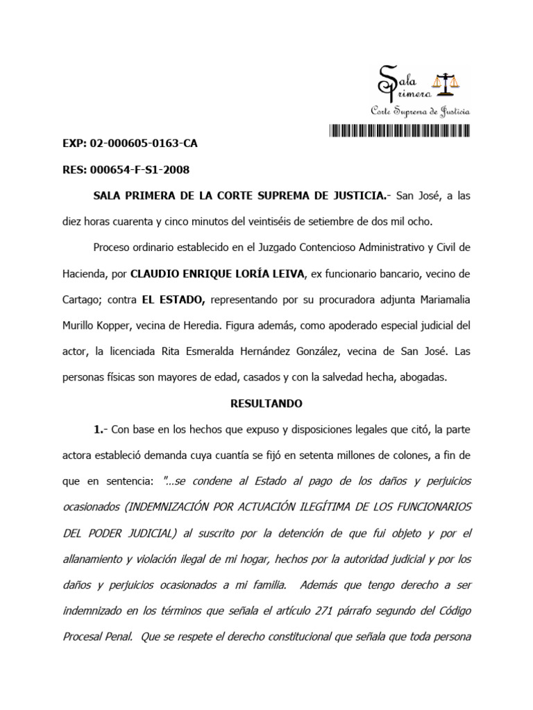654-F-2008 | PDF | Mandato | Judicaturas