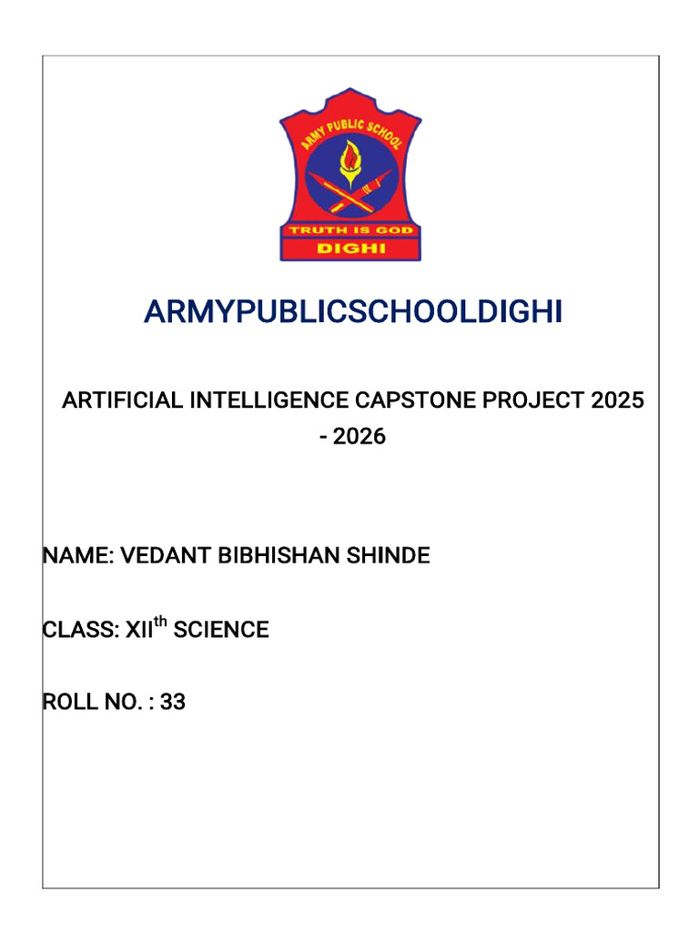 Artificial Intelligence Capstone Project (2) | PDF | Artificial ...