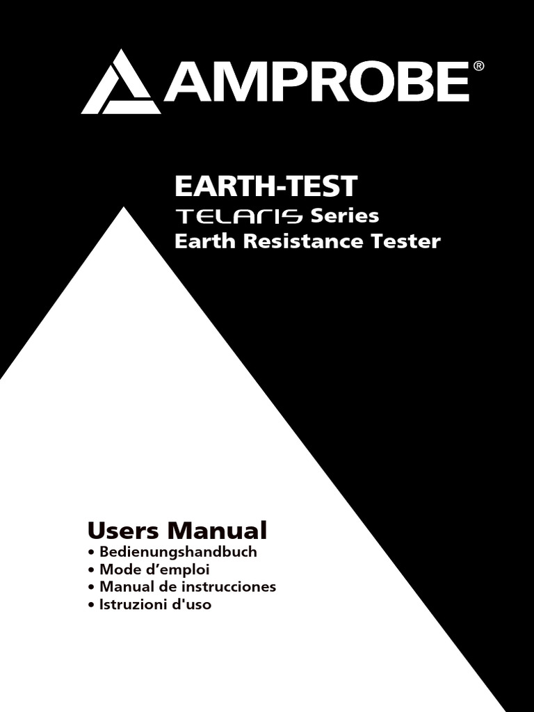 Earth Resistance Tester User Manual | PDF | Electricity | Electromagnetism