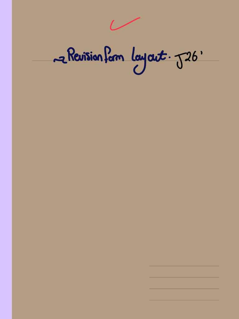 Revision Form Layout j26 | PDF