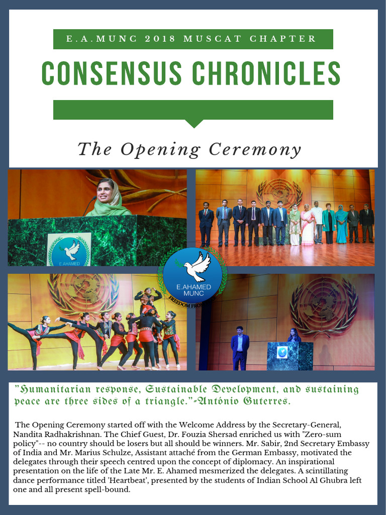 E.A. MUNC 2018 Muscat Opening Ceremony | PDF