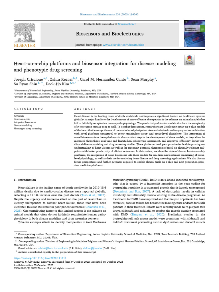 1-s2.0-S0956566322008806-main | PDF | Biosensor | Biology