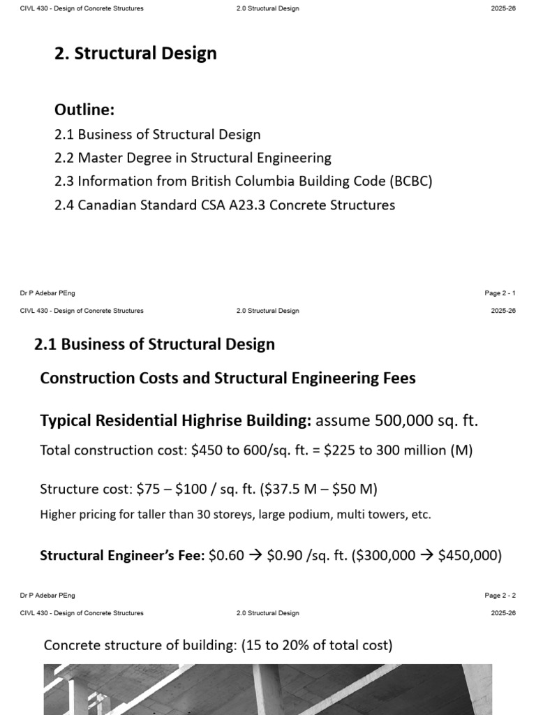 Structural Design Overview and Costs | PDF | Structural Load | Wall