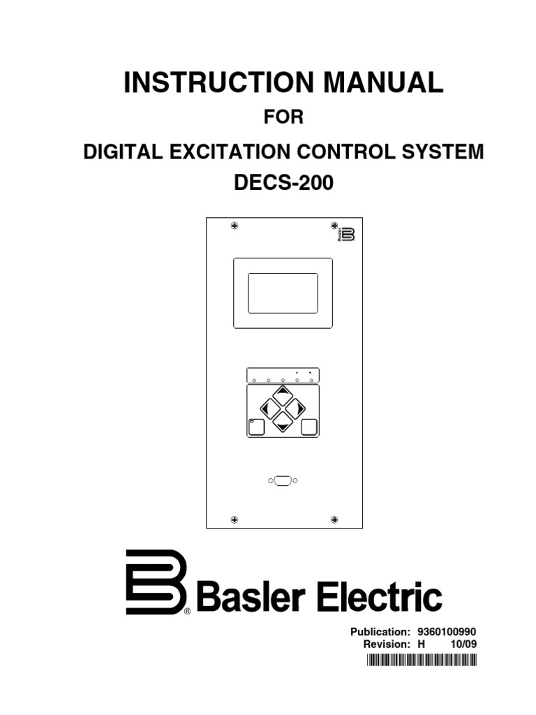 DECS-200 Digital Control System Manual | PDF | Alternating Current ...
