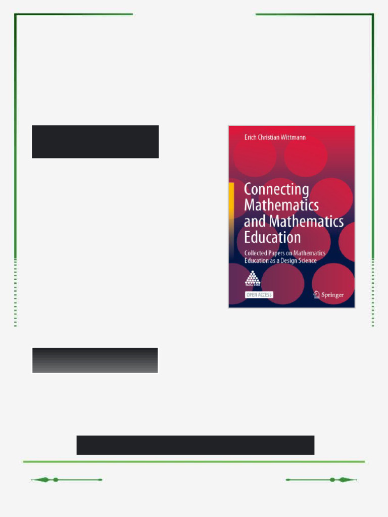 Connecting Mathematics and Mathematics Education: Collected Papers on ...