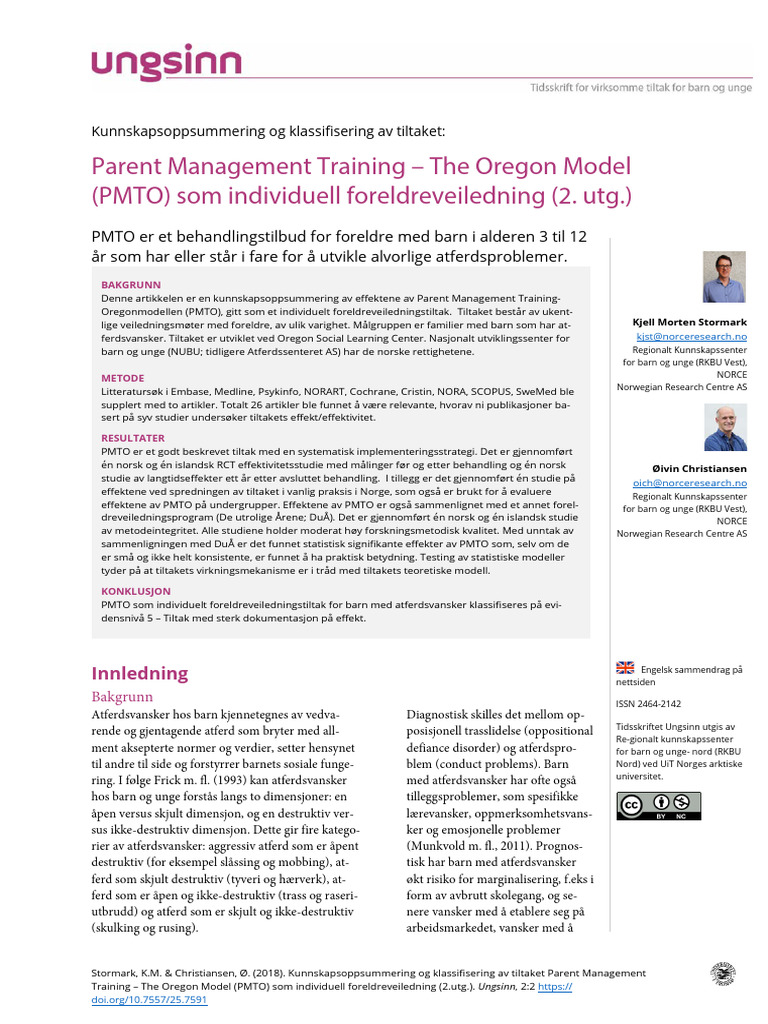 parent-management-training-the-oregon-model-pmto-som-individuell