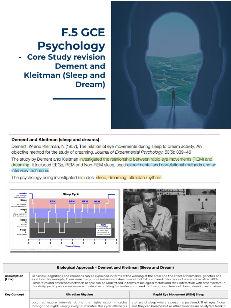 7. sleep and dream B | PDF | Sleep | Rapid Eye Movement Sleep