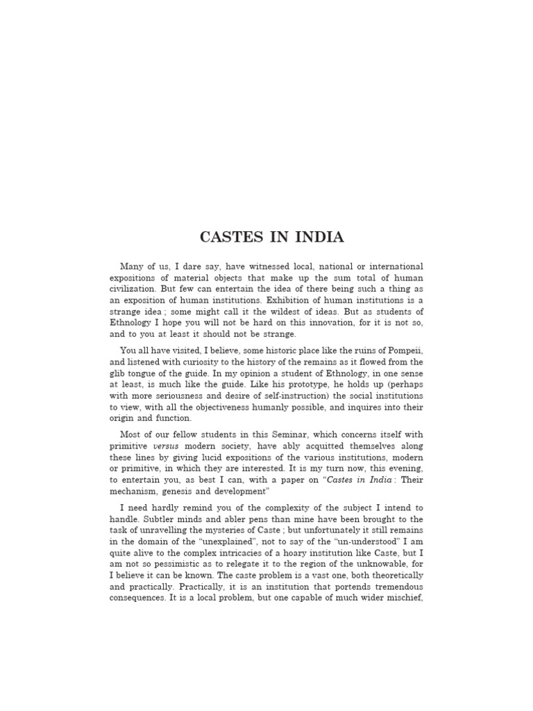 Understanding India's Caste System | PDF | Caste | Widow