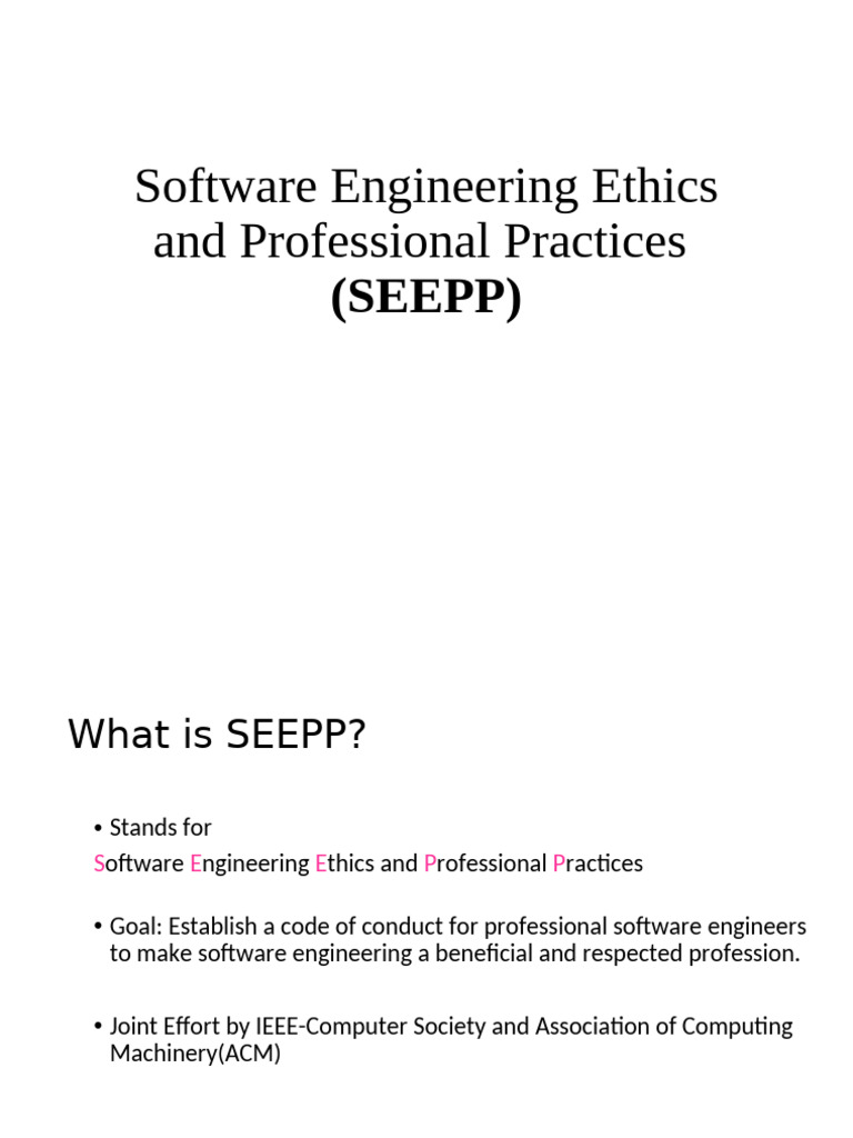 Software Engineering Ethics Overview | PDF | Regulatory Compliance ...