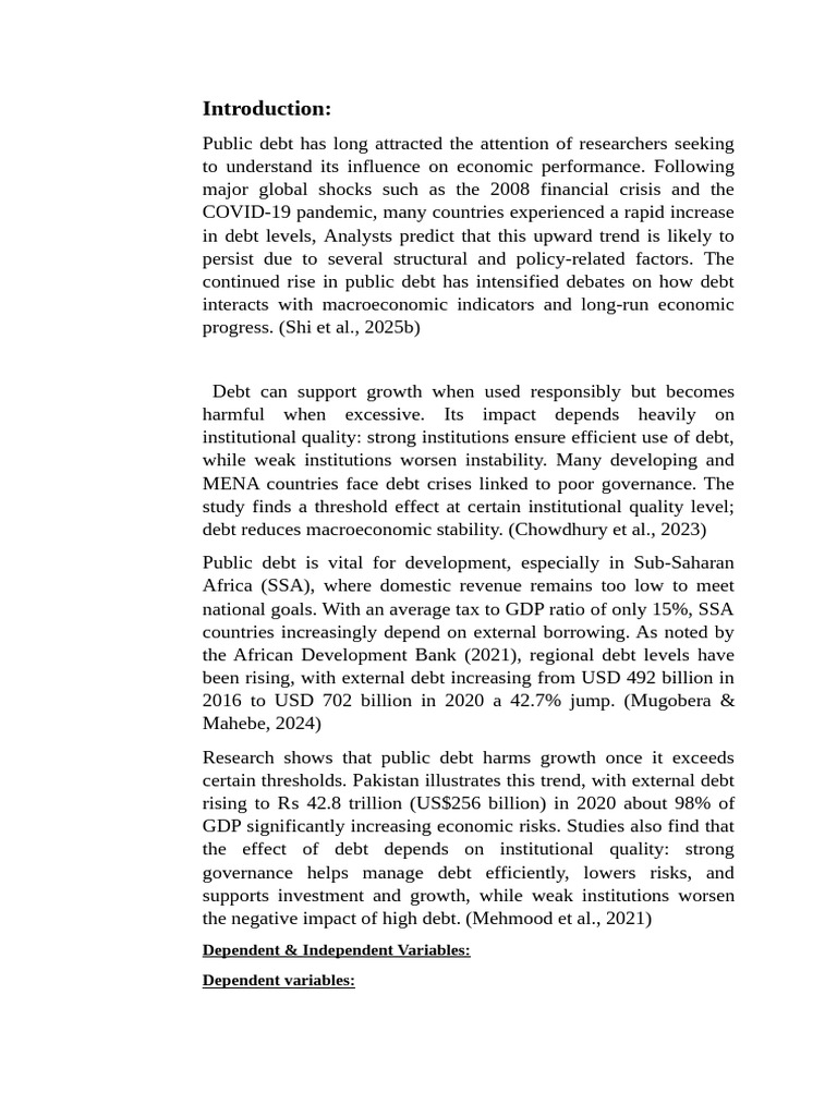 Impact of Public Debt on Economic Growth | PDF | Economic Growth ...