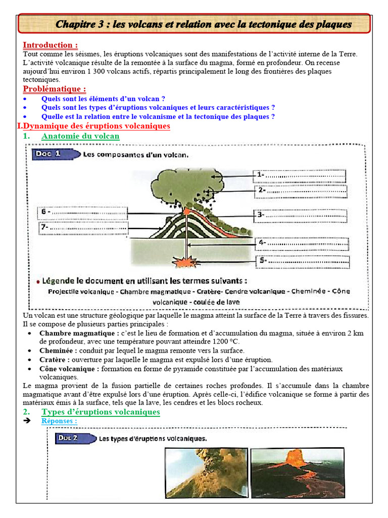 Anatomie et types d'éruptions volcaniques | PDF | Volcan | Lave