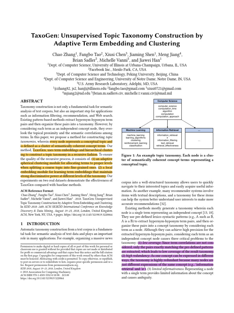 18 Facebook PKU TaxoGen- Unsupervised Topic Taxonomy | PDF | Cluster ...