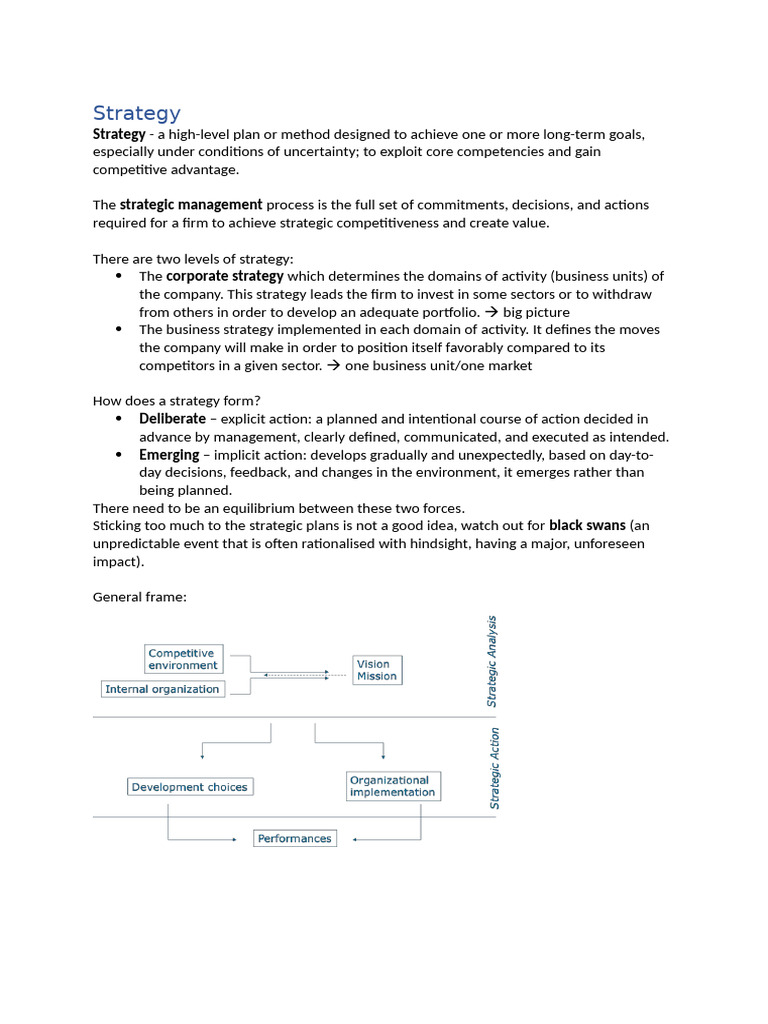Strategic Management Overview and Insights | PDF | Venture Capital ...