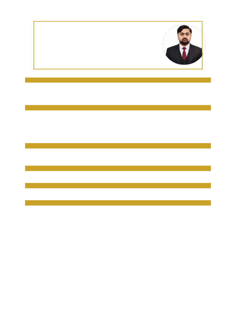 Muhammad Shakeel Hotel CV VIP Gold (1) | PDF