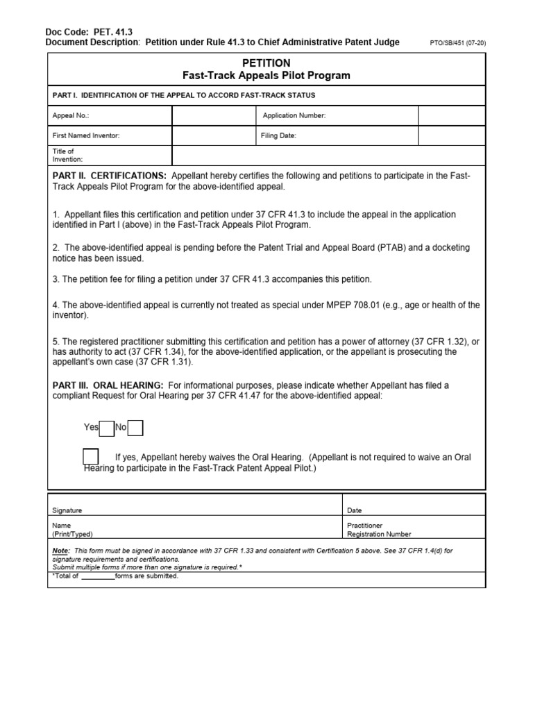 sb0451 | PDF | United States Patent And Trademark Office | Patent