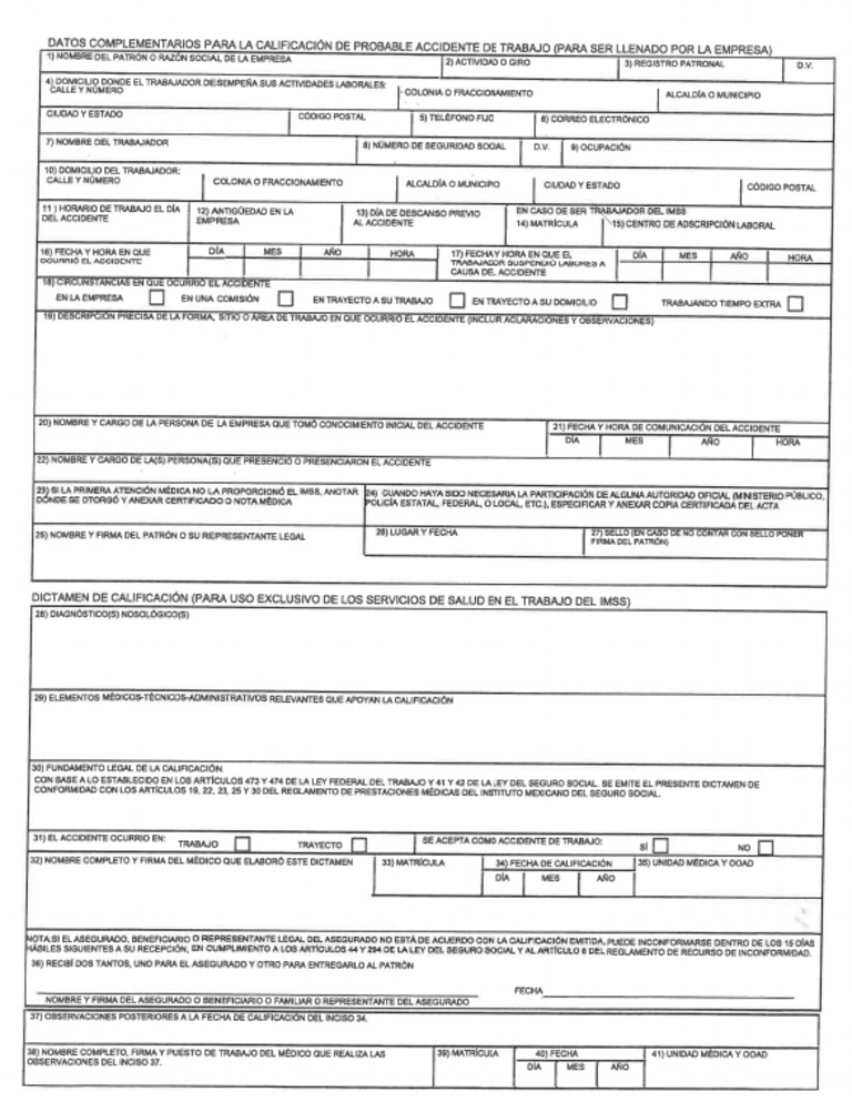 Formato ST7 2025 Imss en JPG | PDF
