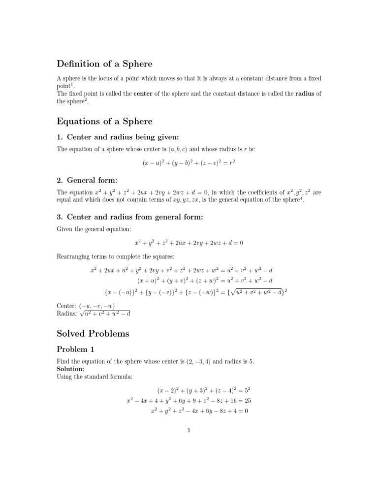 3D-Class-note | PDF | Line (Geometry) | Equations