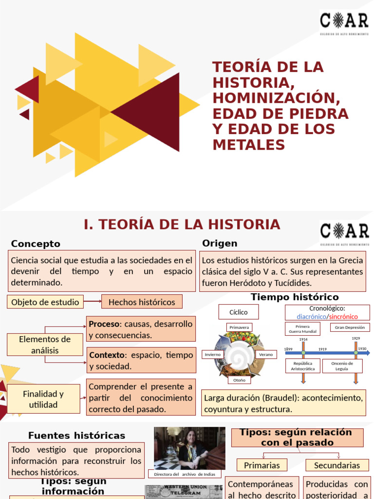 Historia, Hominización y Edades de la Humanidad | PDF | Homo | Neolítico