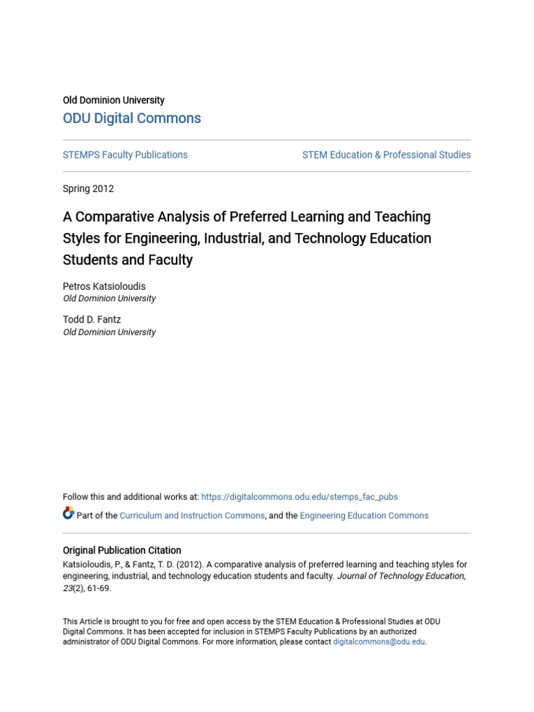 Learning Styles in Engineering Education | PDF | Learning Styles | Learning