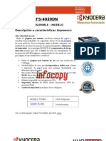 Toner Original para Kyocera Document Solutions FS 4020DN