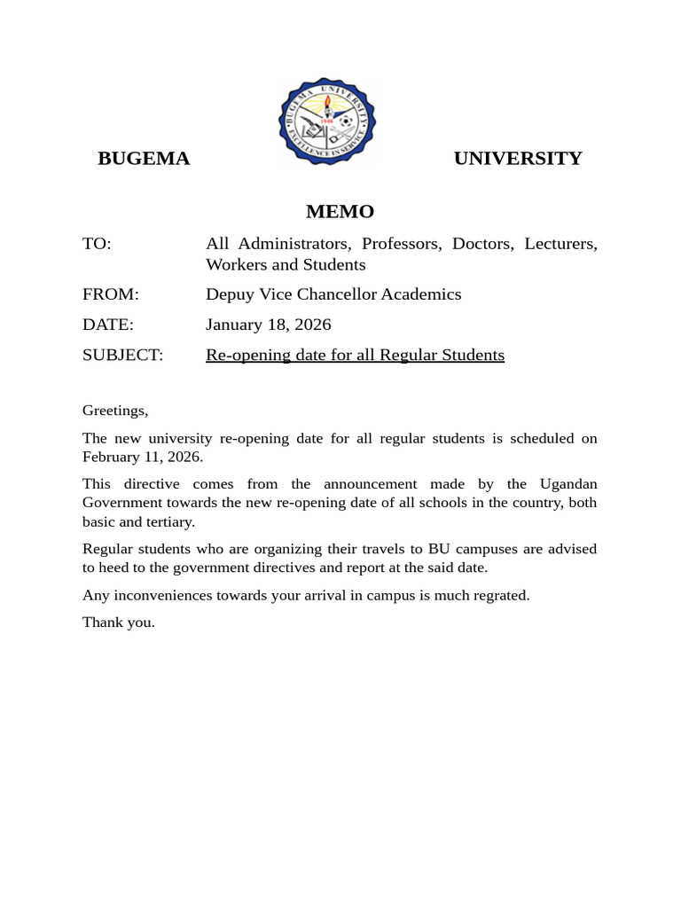 Reopening Memo | PDF