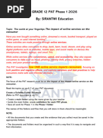 NSC CAT PAT Task Guidelines 2025 | PDF | Spreadsheet | Databases