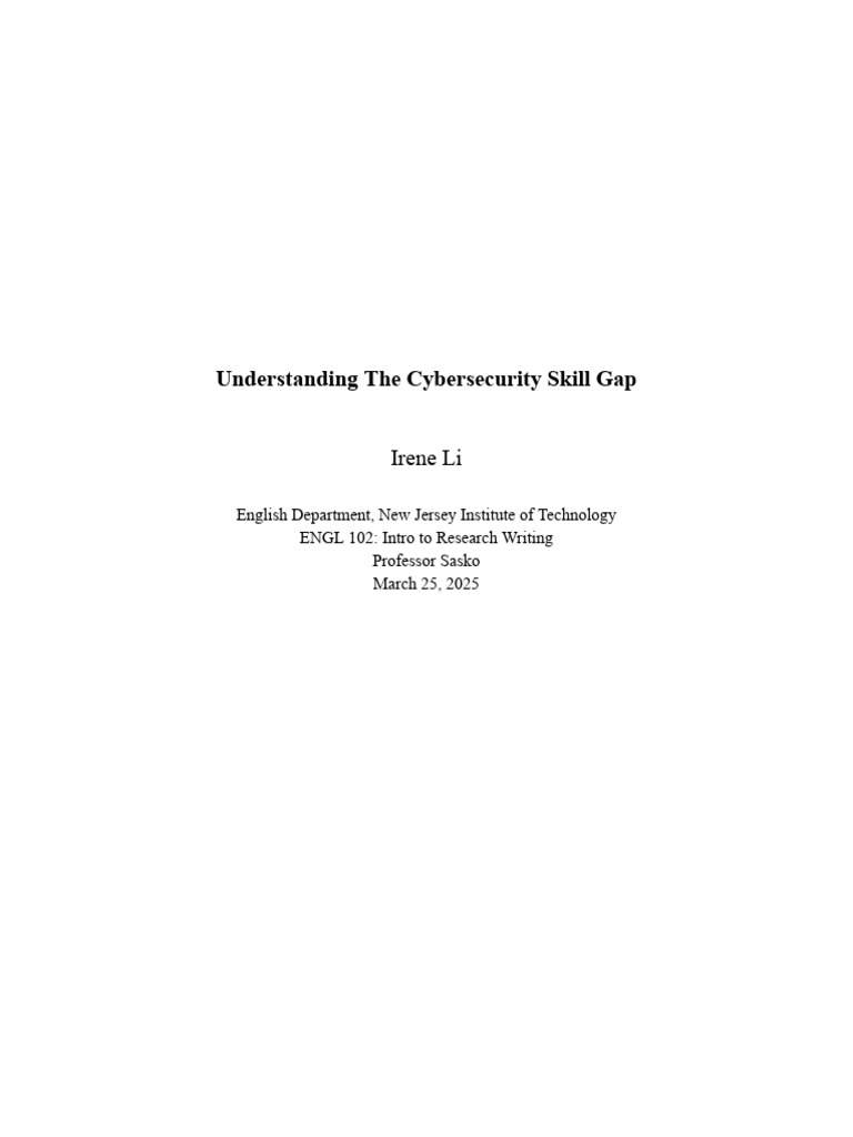 Closing the Cybersecurity Skill Gap | PDF | Computer Security | Security