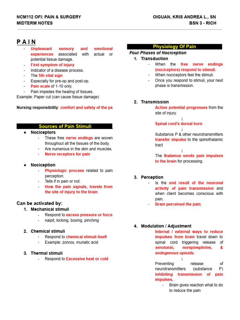 Pain and Surgery | PDF | Pain | Analgesic