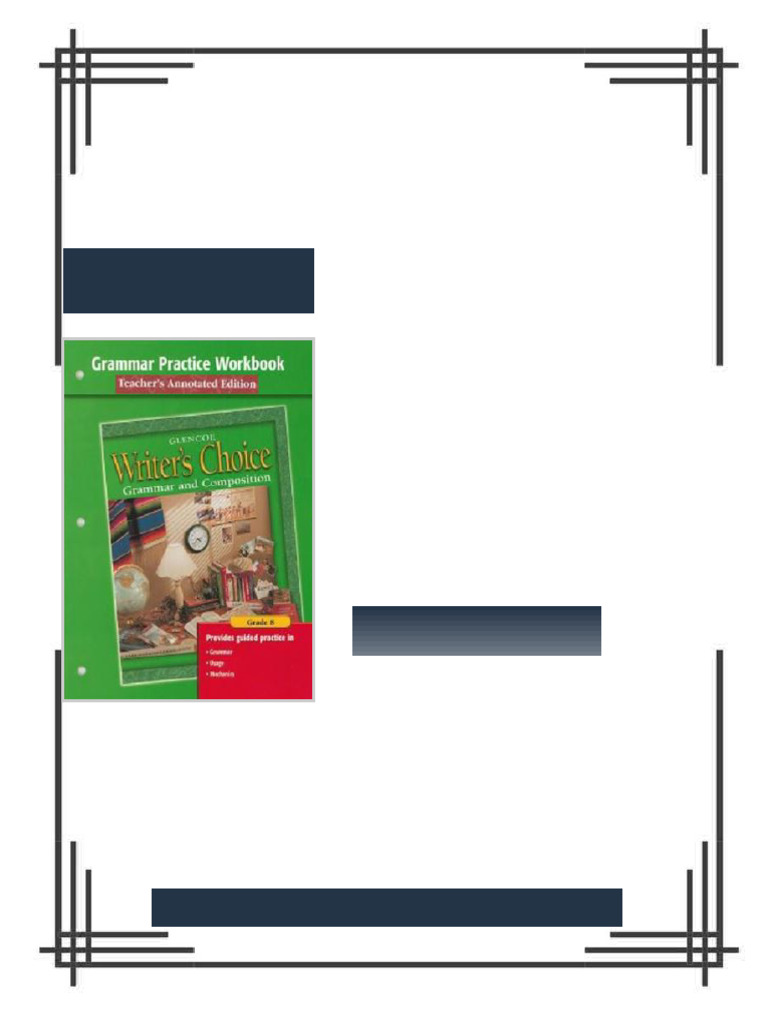 Writer s Choice Grammar Practice Workbook Grade 8 Teacher s Annotated ...