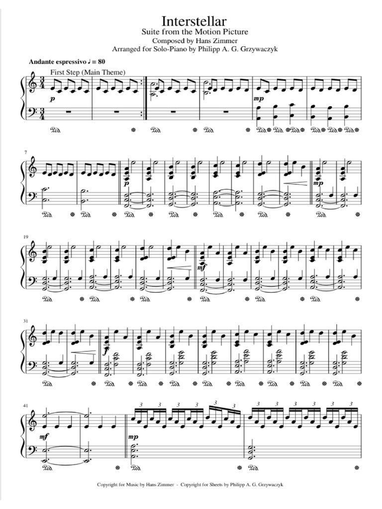 Interstellar Theme Song | PDF