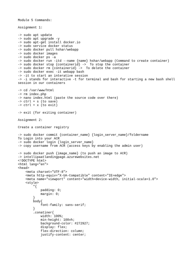 Docker Assignment | PDF