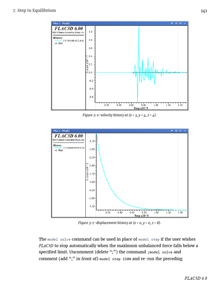 FLAC3D Step to Equilibrium Guide | PDF | Control Flow | Function ...