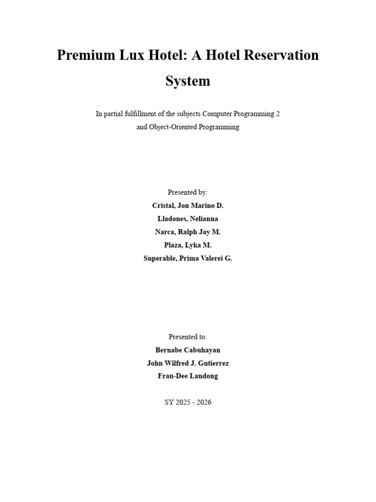 Hotel Reservation System Development | PDF | Computer Security | Security