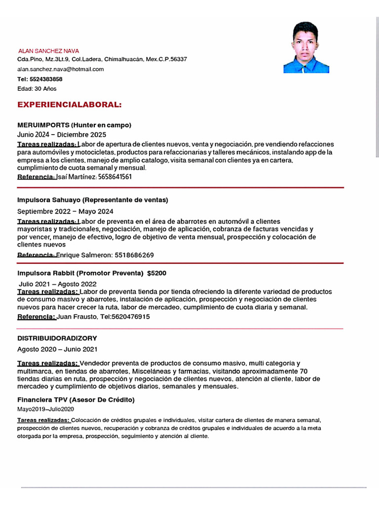 CV Alan Sanchez 2026 | PDF