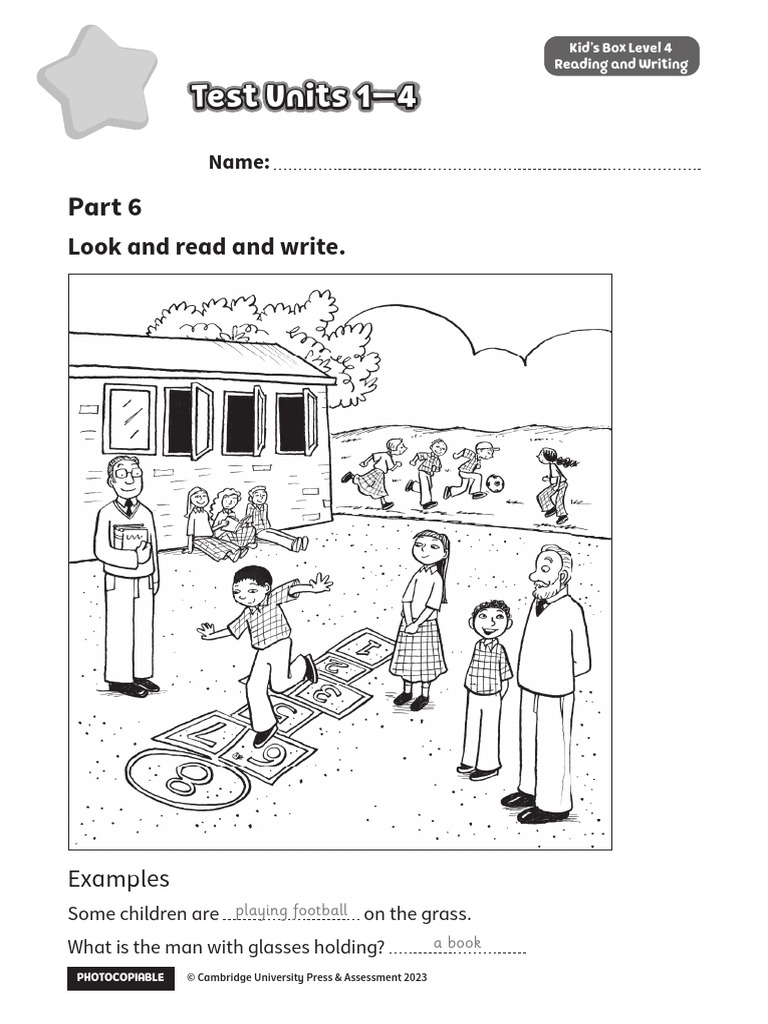 KidsBox Level4 Test Units 1-4 Reading and Writing 6 | PDF